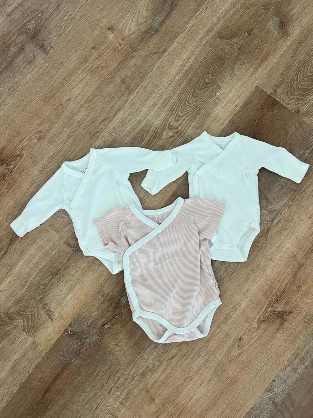 MORI Baby Organic Bamboo/Cotton Kimono Bodysuits (3-Pack Mix)